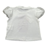 M+E' T-Shirt Girocollo Tinta Unita con Stampa per Bambina UE1856 BIANCO M+E' 