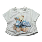 M+E' T-Shirt Girocollo tinta unita con Stampa Panna per Neonata UE1858NX PANNA M+E' 