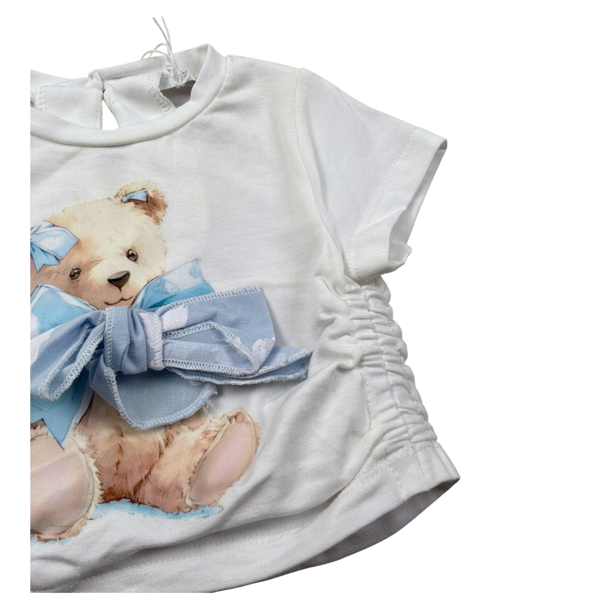 M+E' T-Shirt Girocollo tinta unita con Stampa Panna per Neonata UE1858NX PANNA M+E' 
