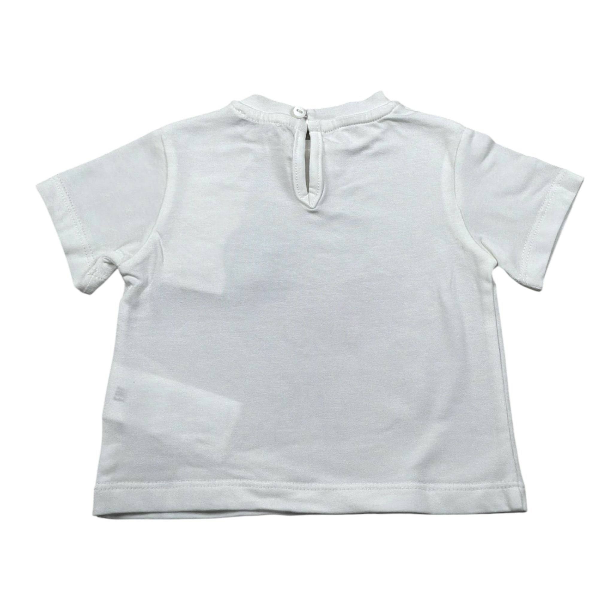 M+E' T-Shirt Girocollo tinta unita con Stampa Bianco per Neonata UE1861X BIANCO M+E' 