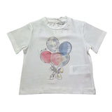 M+E' T-Shirt Girocollo tinta unita con Stampa Bianco per Neonata UE1861X BIANCO M+E' 