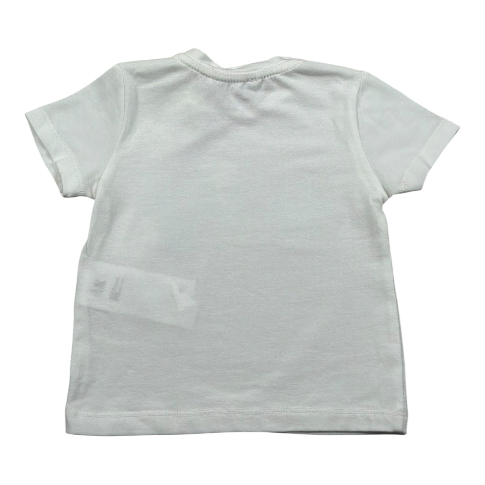 M+E' T-Shirt Girocollo tinta unita Cn Stampa Bianco per Neonato UEM0340 BIANCO M+E' 