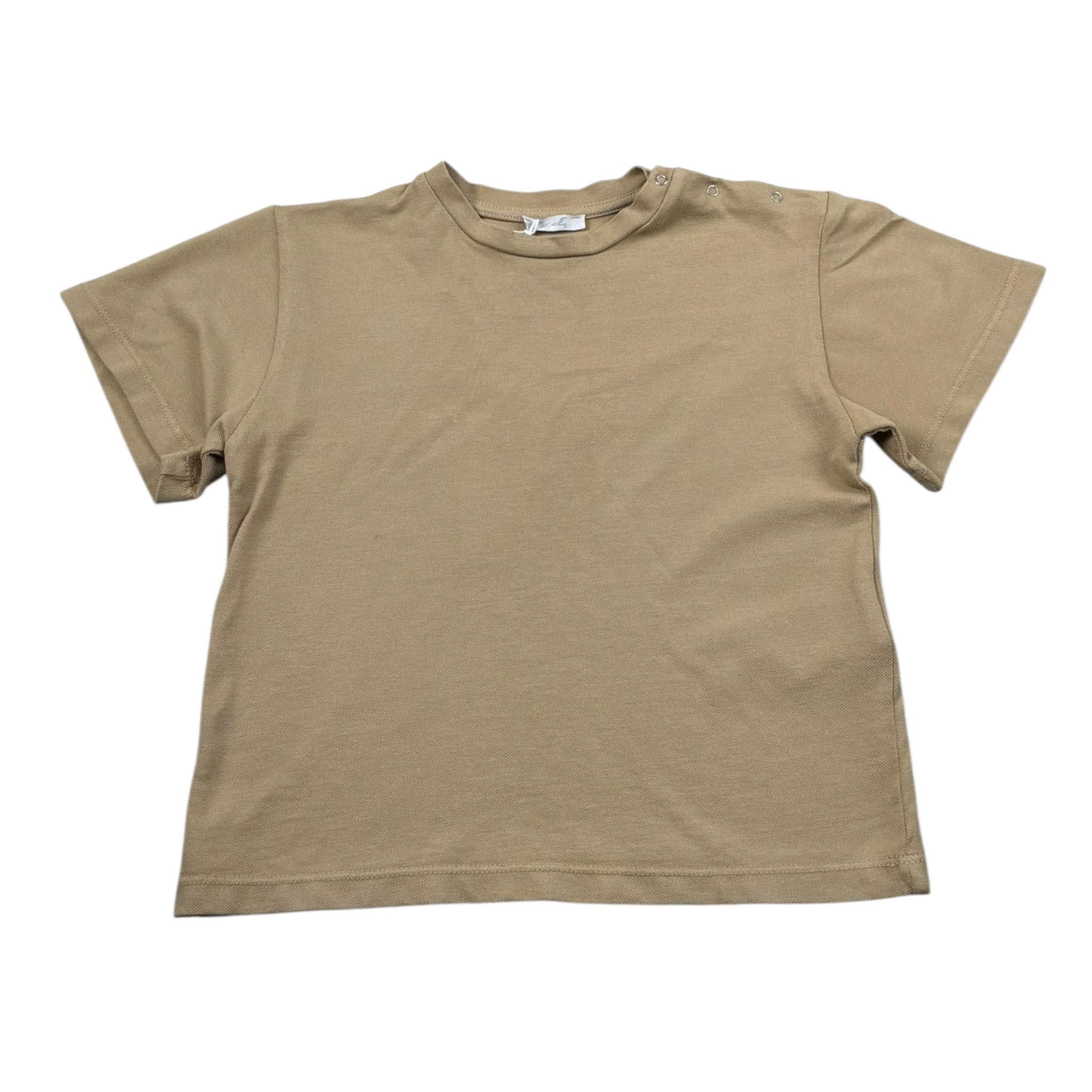 M+E' T-Shirt Girocollo tinta unita Beige per Bambino UEM0479 BEIGE M+E' 