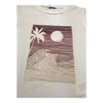 M+E' T-Shirt Girocollo Tinta Unita con Stampa In Contrasto per Bambino UEM0483J PANNA M+E' 