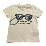 M+E' T.Shirt Girocollo Tinta Unita con Stampe per Neonato UEM0557 PANNA M+E' 