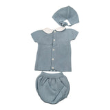 Mac Ilusio'N Completo 3 Pezzi Maglia-Coulotte-Cappello per Neonato 9631 AZZURRO MAC ILUSIO'N 