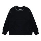 Maison Margiela Felpa Girocollo Bicolore con Logo Nero per Bambino M60869 NERO MAISON MARGIELA 