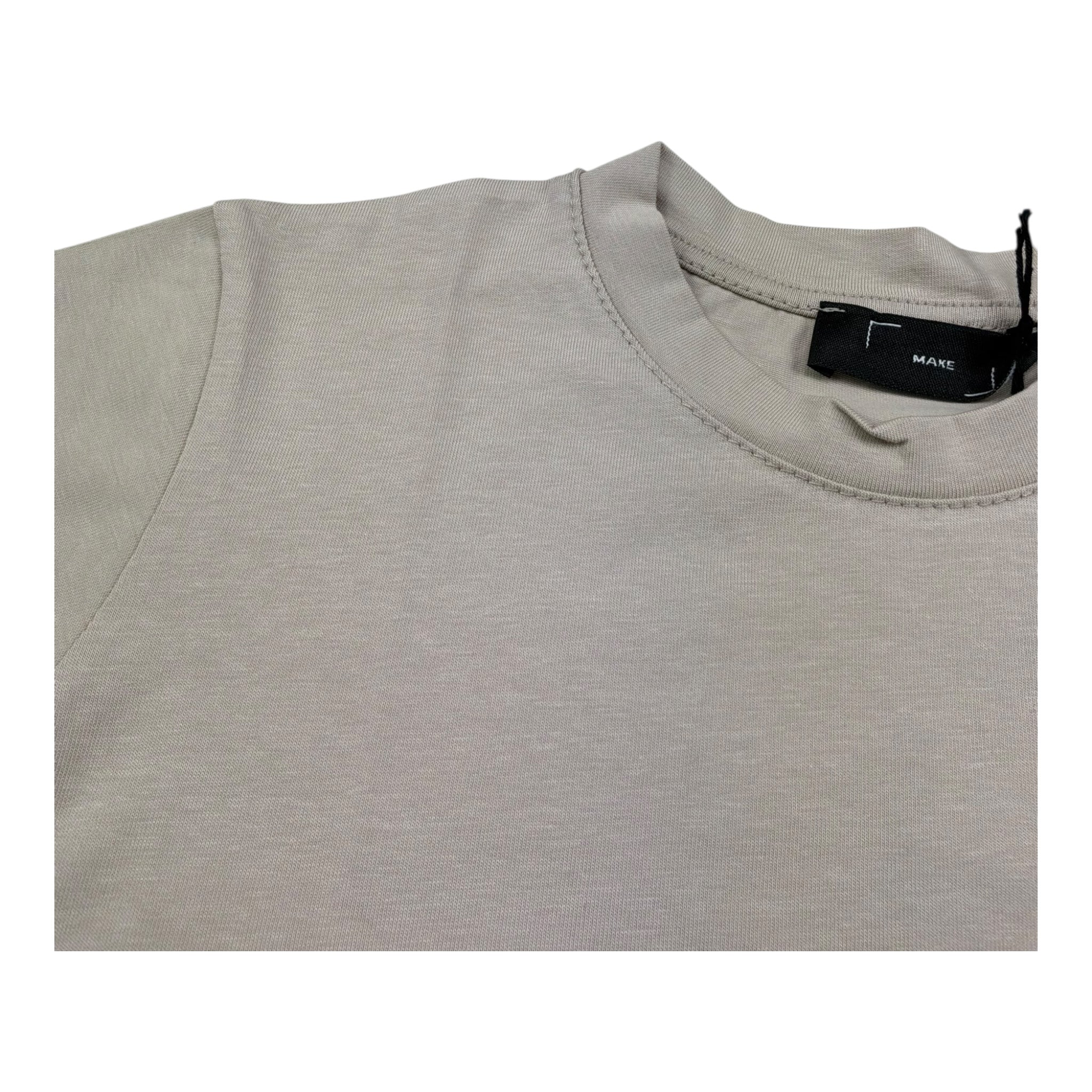 Make T-Shirt Girocollo Tinta Unita per Bambino 101BJ BEIGE MAKE 