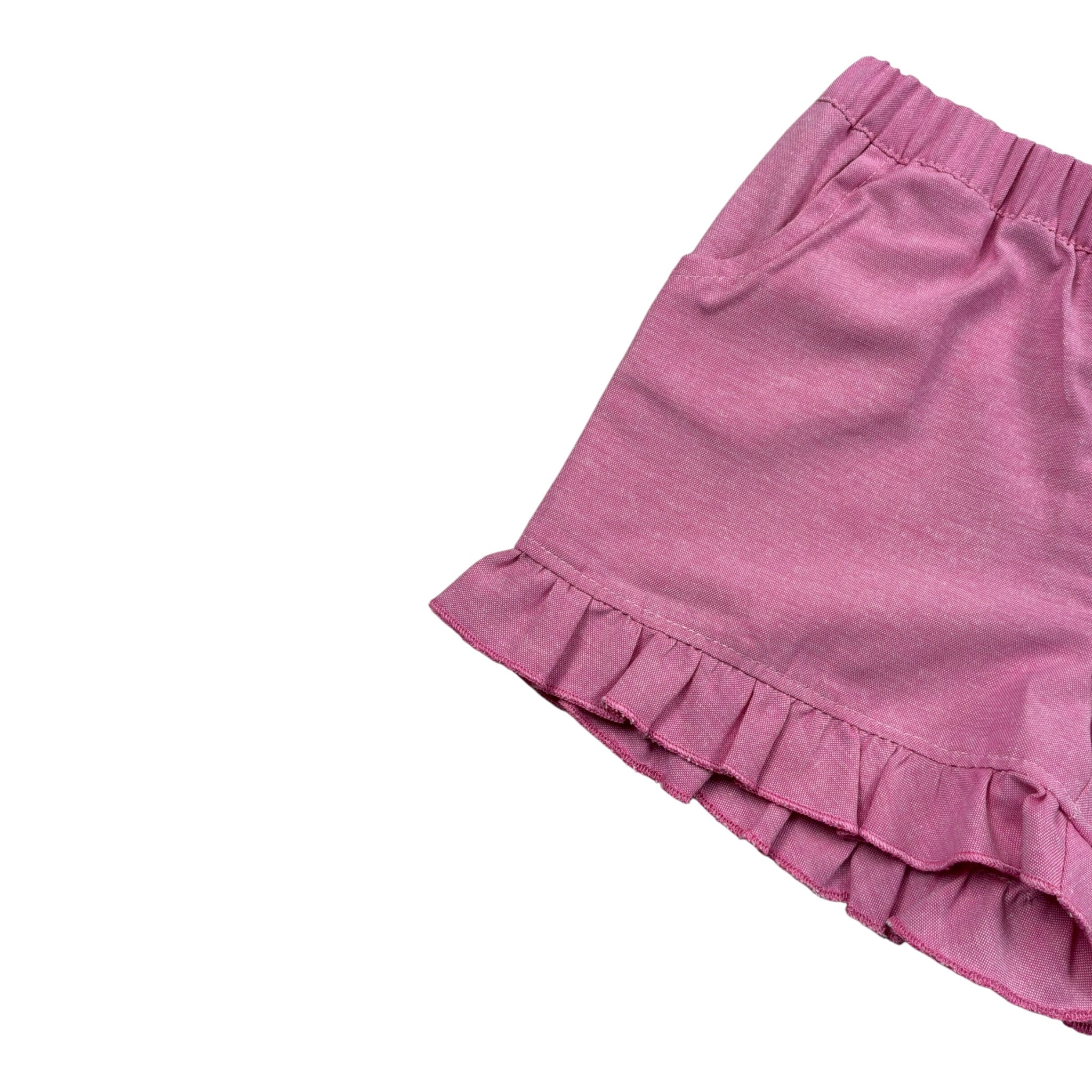 Malvi & Co Short tinta unita con Elastico In Vita Rosa per Neonata S25I117PNLC ROSA MALVI & CO 