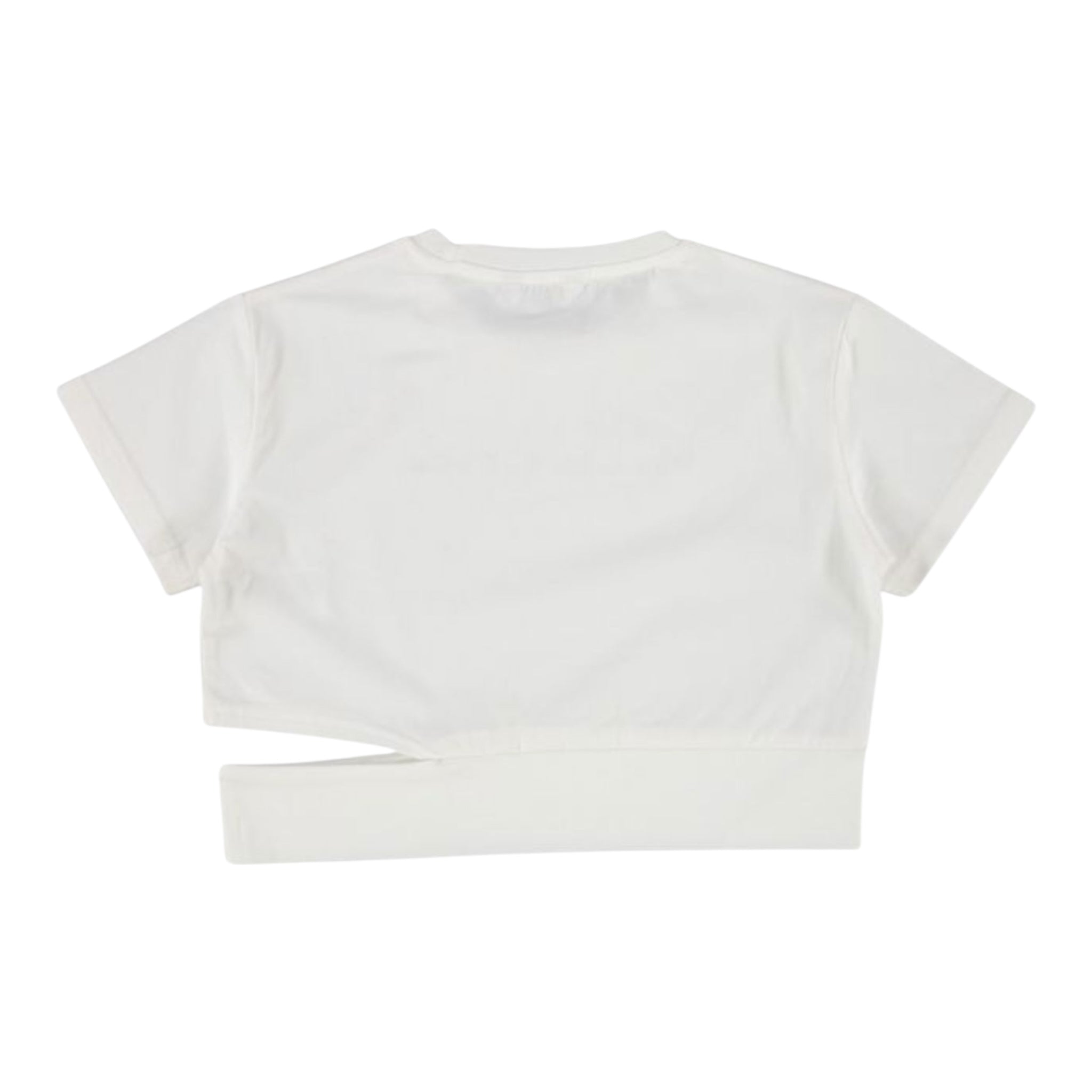 Manila Grace T-Shirt Girocollo Tinta Unita con Stampa per Bambina 148TMJS25 BIANCO MANILA GRACE 