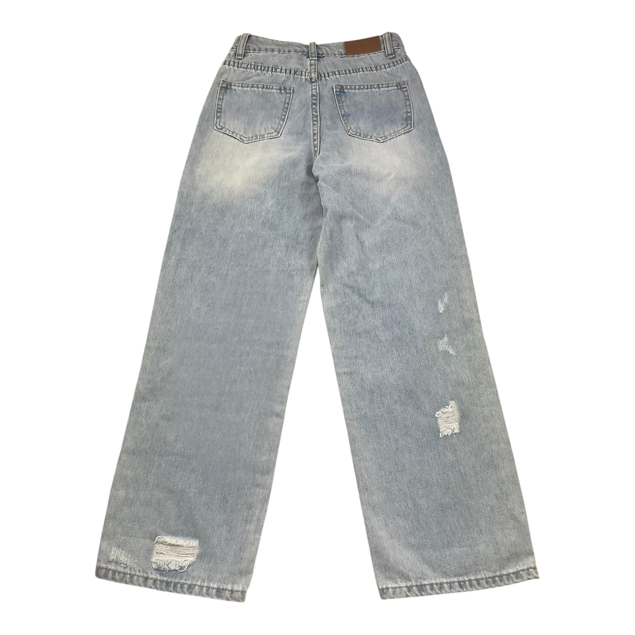 Manila Grace Jeans Tinta Unita con Strappi per Bambina 198PMJS25 AZZURRO MANILA GRACE 