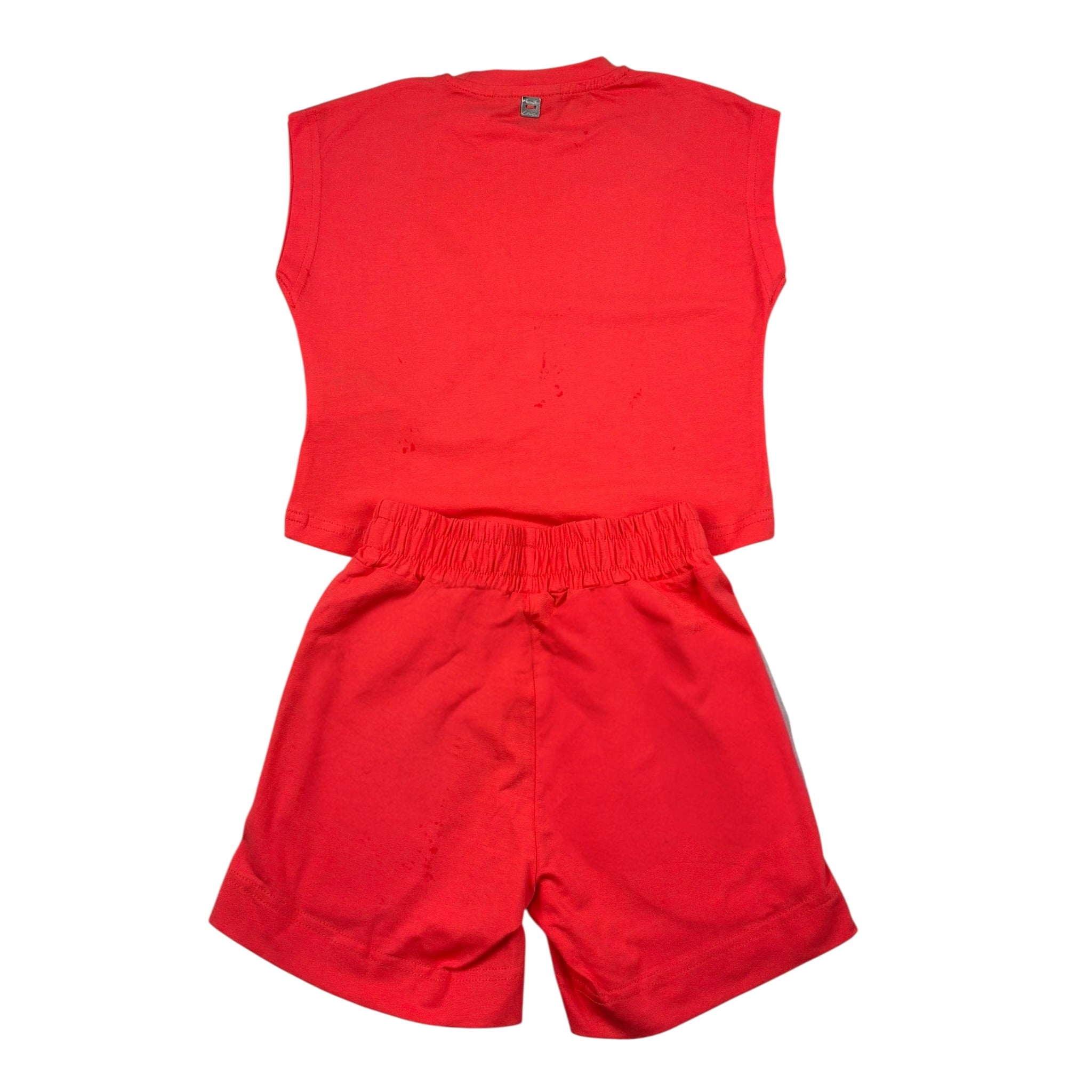 Manila Grace Completo 2 Pezzi T-Shirt-Short per Bambina 418DMBS25 CORALLO MANILA GRACE 