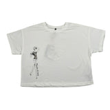 Manila Grace T-Shirt Girocollo Tinta Unita con Stampa per Bambina MG2616 PANNA MANILA GRACE 