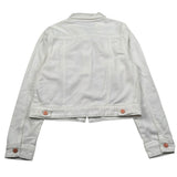 Manila Grace Giubbino In Denim Tinta Unita per Bambina MG2696 BIANCO MANILA GRACE 