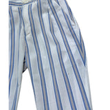 Manuel & Frank Pantalone Tinta Unita con Fantasia A Righe per Neonato MF1527I BIANCO/AZZURRO MANUEL & FRANK 
