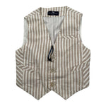 Manuel & Frank Gilet Tinta Unita con Bottoni E Fantasia A Righe per Neonato MF5155N BEIGE MANUEL & FRANK 
