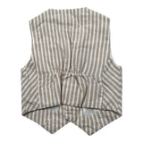 Manuel & Frank Gilet Tinta Unita con Bottoni E Fantasia A Righe per Bambino MF5155NJ BEIGE MANUEL & FRANK 