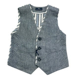 Manuel & Frank Gilet Tinta Unita con Fantasia A Righe per Bambino MF5192B GRIGIO MANUEL & FRANK 