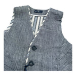 Manuel & Frank Gilet Tinta Unita con Fantasia A Righe per Bambino MF5192B GRIGIO MANUEL & FRANK 