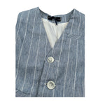 Manuel & Frank Gilet Tinta Unita con Fantasia per Bambino MF5193BX AZZURRO MANUEL & FRANK 