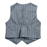 Manuel & Frank Gilet Tinta Unita con Bottoni E Fantasia A Righe per Bambino MF5193N AZZURRO MANUEL & FRANK 