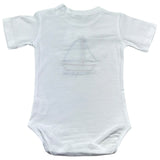Manuel & Frank Body Mezza Manica Tinta Unita con Ricamo per Neonato MF7222I BIANCO MANUEL & FRANK 
