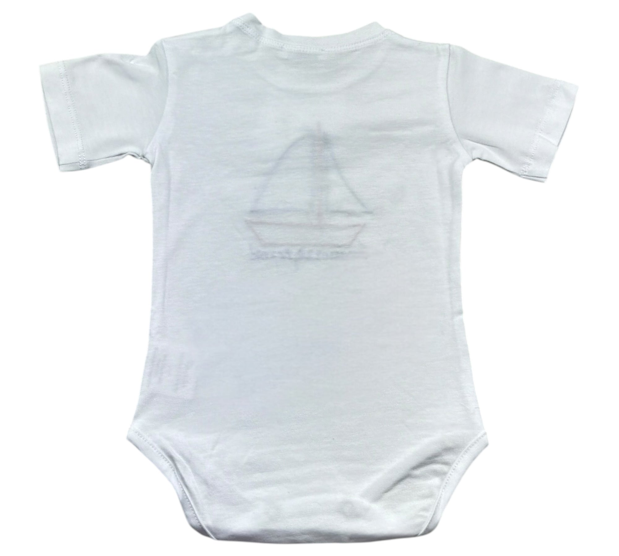 Manuel & Frank Body Mezza Manica Tinta Unita con Ricamo per Neonato MF7222I BIANCO MANUEL & FRANK 