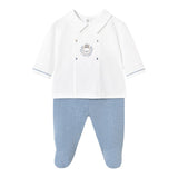 Mayoral Completo 2 Pezzi Shirt-Ghettina Bicolore per Neonato 1558 BIANCO/BLU MAYORAL 