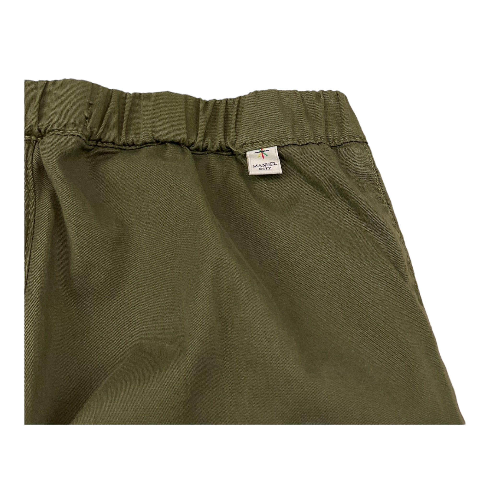 Manuel Ritz Pantalone Tinta Unita con Elastico In Vita per Bambino MR3013 VERDE MANUEL RITZ 