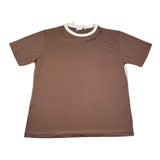 Manuel Ritz T-Shirt Girocollo Tinta Unita per Bambino MR3050 MARRONE MANUEL RITZ 