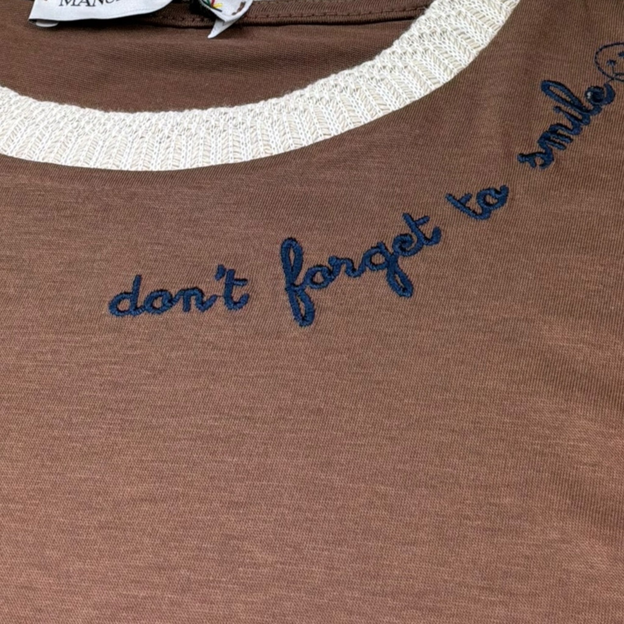 Manuel Ritz T-Shirt Girocollo Tinta Unita per Bambino MR3050 MARRONE MANUEL RITZ 