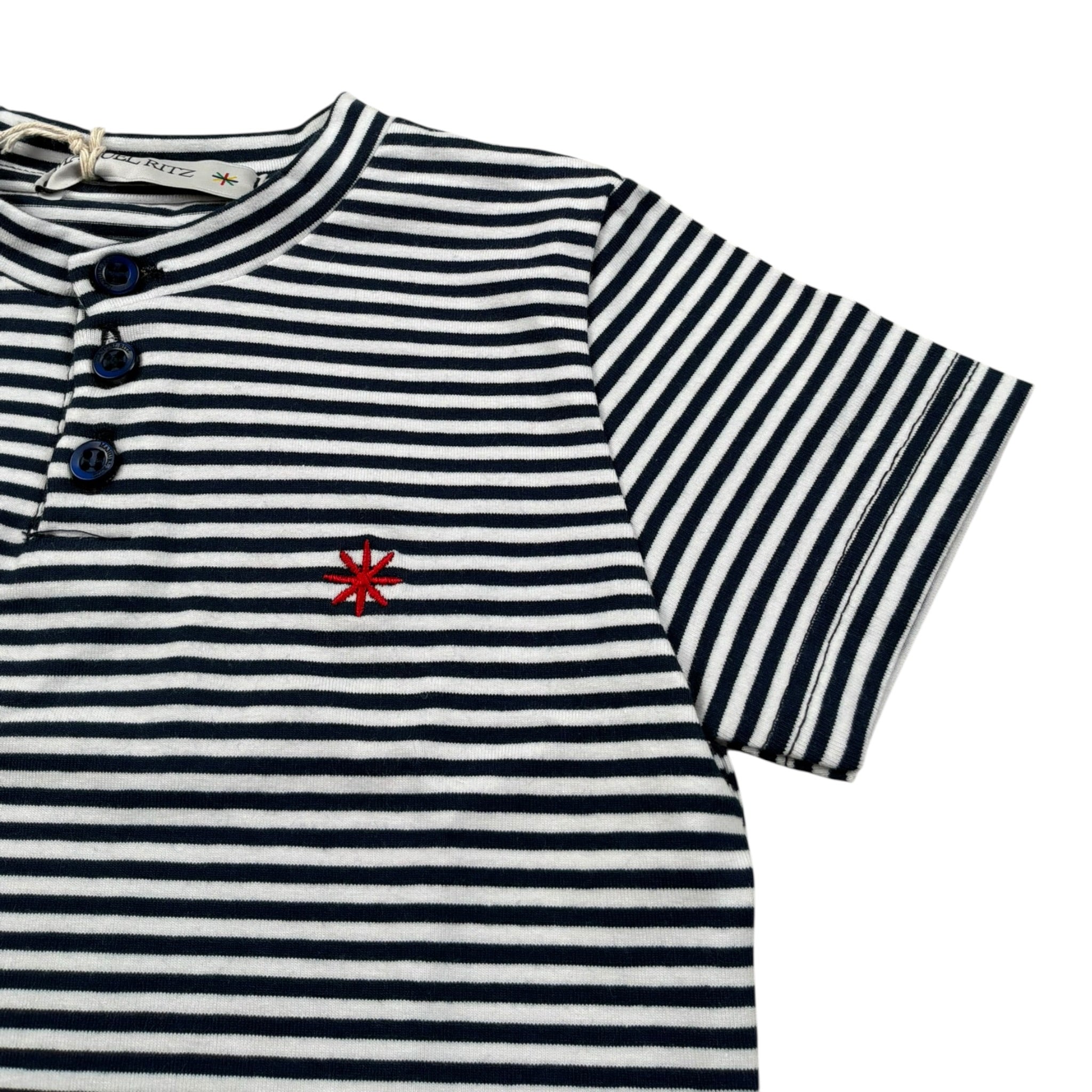 Manuel Ritz T-Shirt Fantasia A Righe Bianco/Blu per Bambino MR3087 BIANCO/BLU MANUEL RITZ 