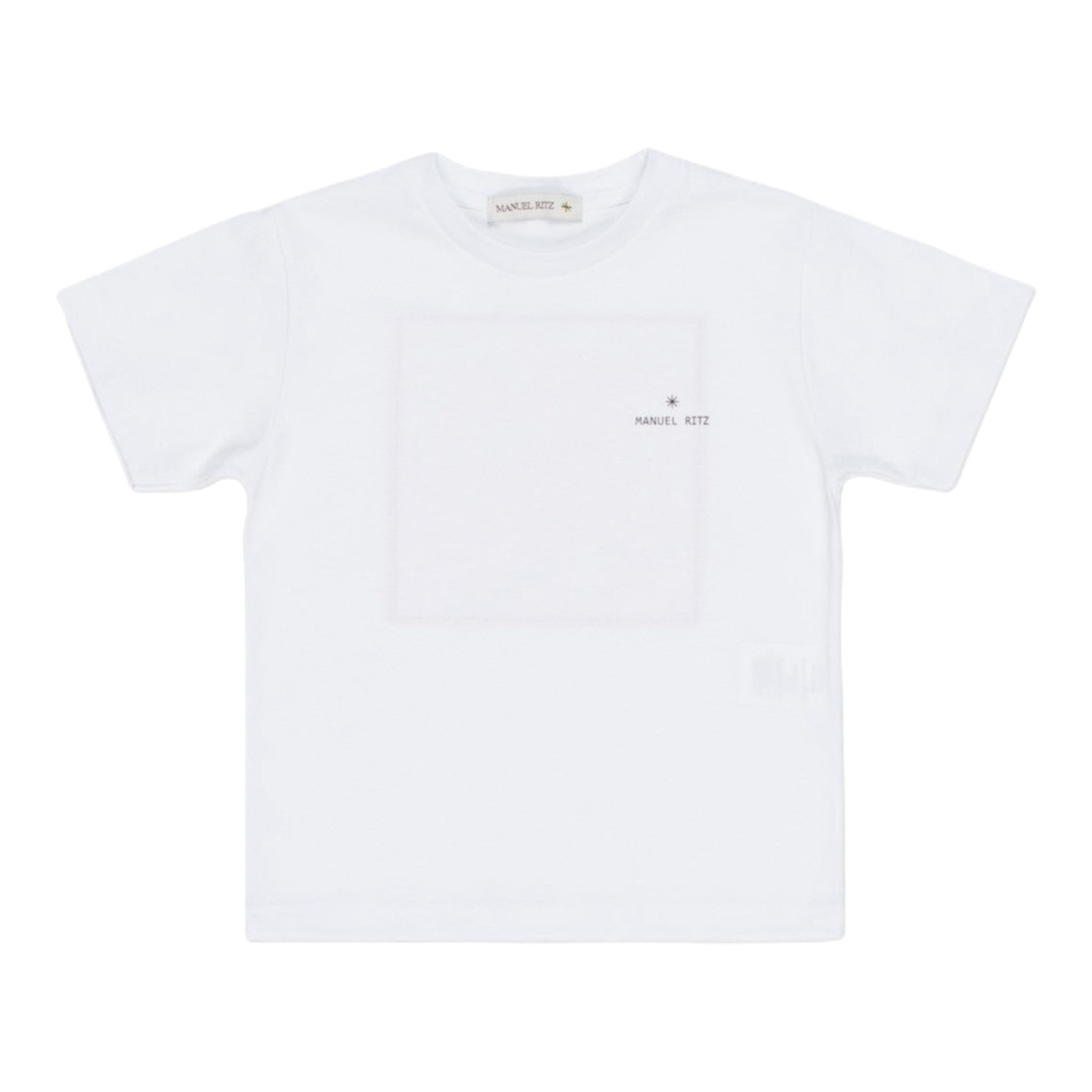 Manuel Ritz T-Shirt Girocollo Tinta Unita  per Bambino MR3094 BIANCO MANUEL RITZ 
