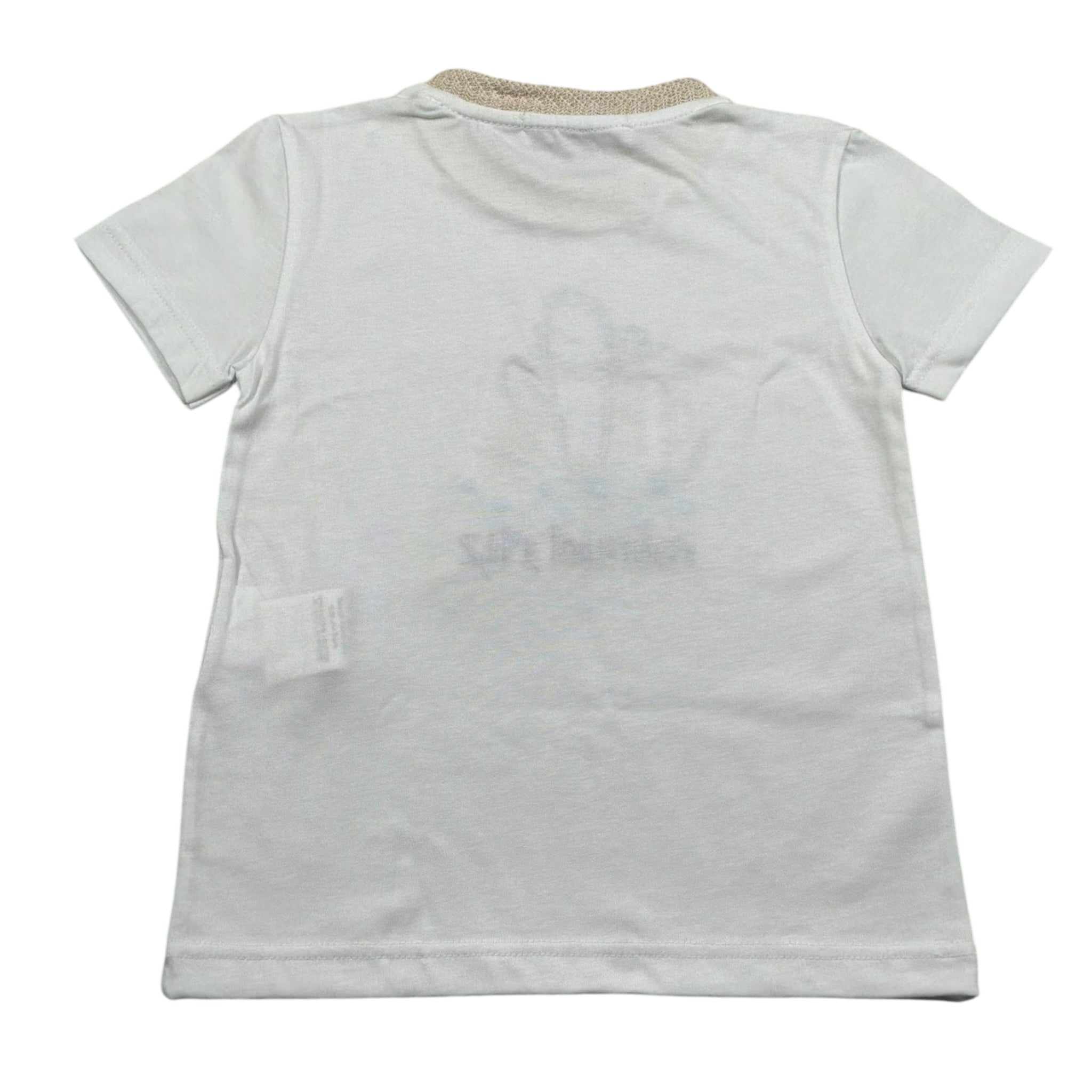 Manuel Ritz T-Shirt Girocollo tinta unita con Ricamo Panna per Bambino MR3117XX PANNA MANUEL RITZ 