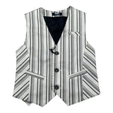 Manuell & Frank Gilet Bicolore Fantasia A Righe per Bambino MF5150B BIANCO/BLU MANUELL & FRANK 