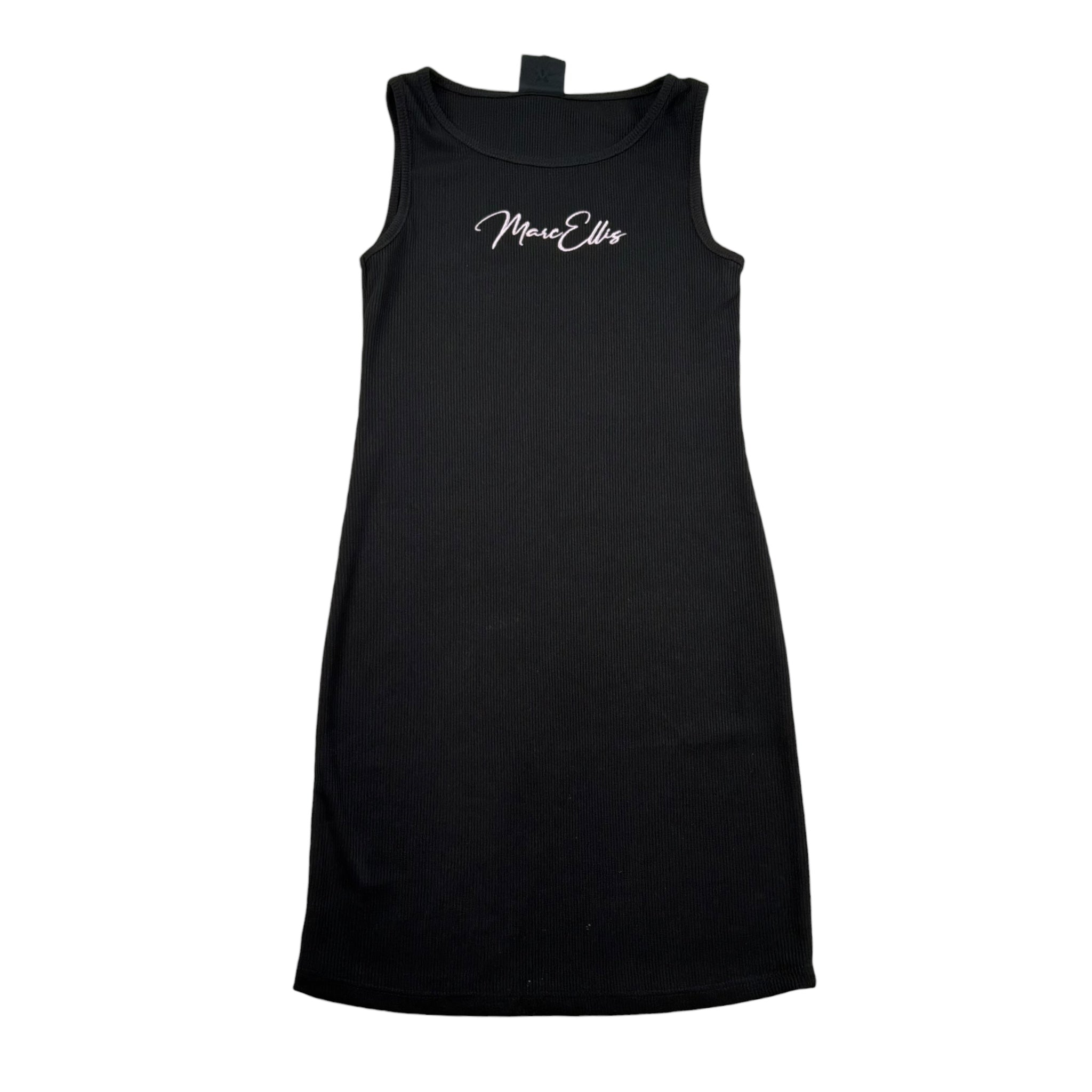 Marc Ellis Abito Tinta Unita A Costine con Stampa per Bambina JMJDR01168 NERO MARC ELLIS 