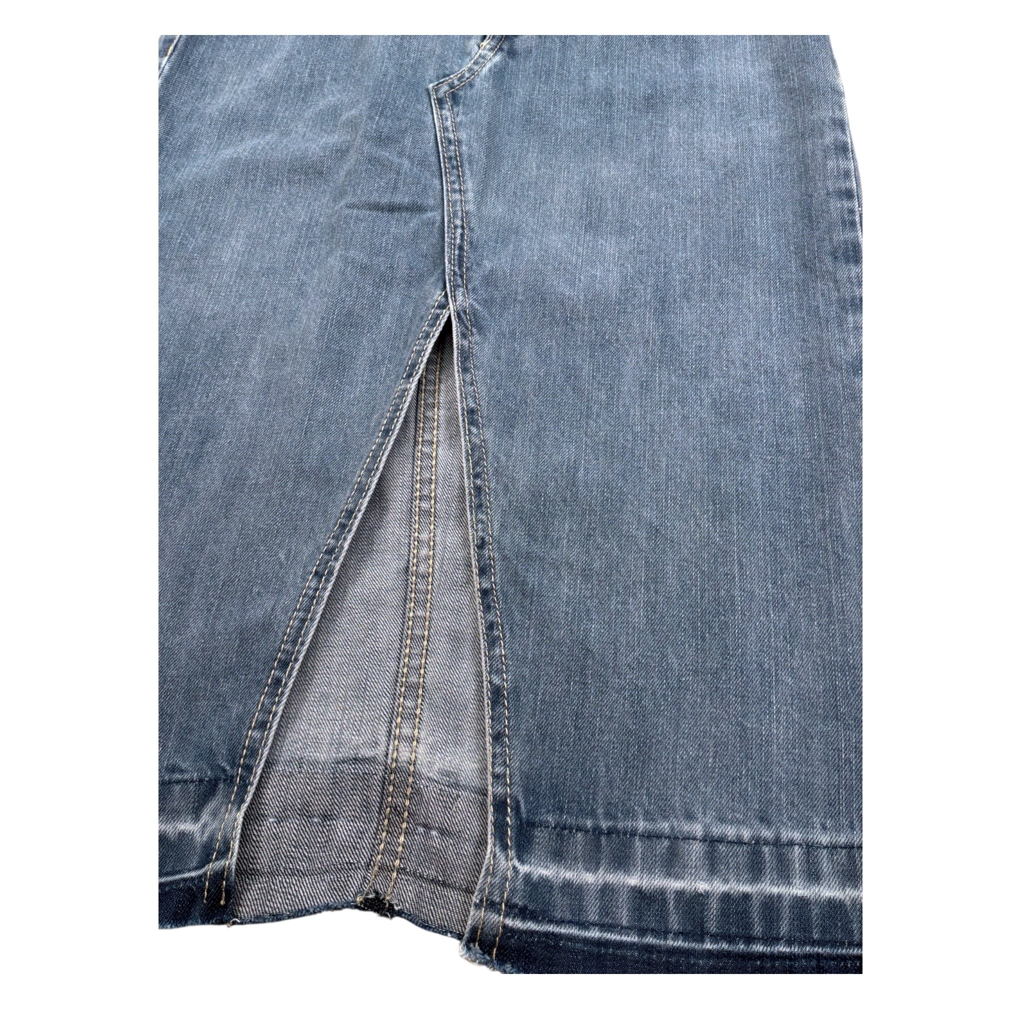 Marc Ellis Gonna In Denim Tinta Unita con Spacco per Bambina JMJSK16843 BLU MARC ELLIS 