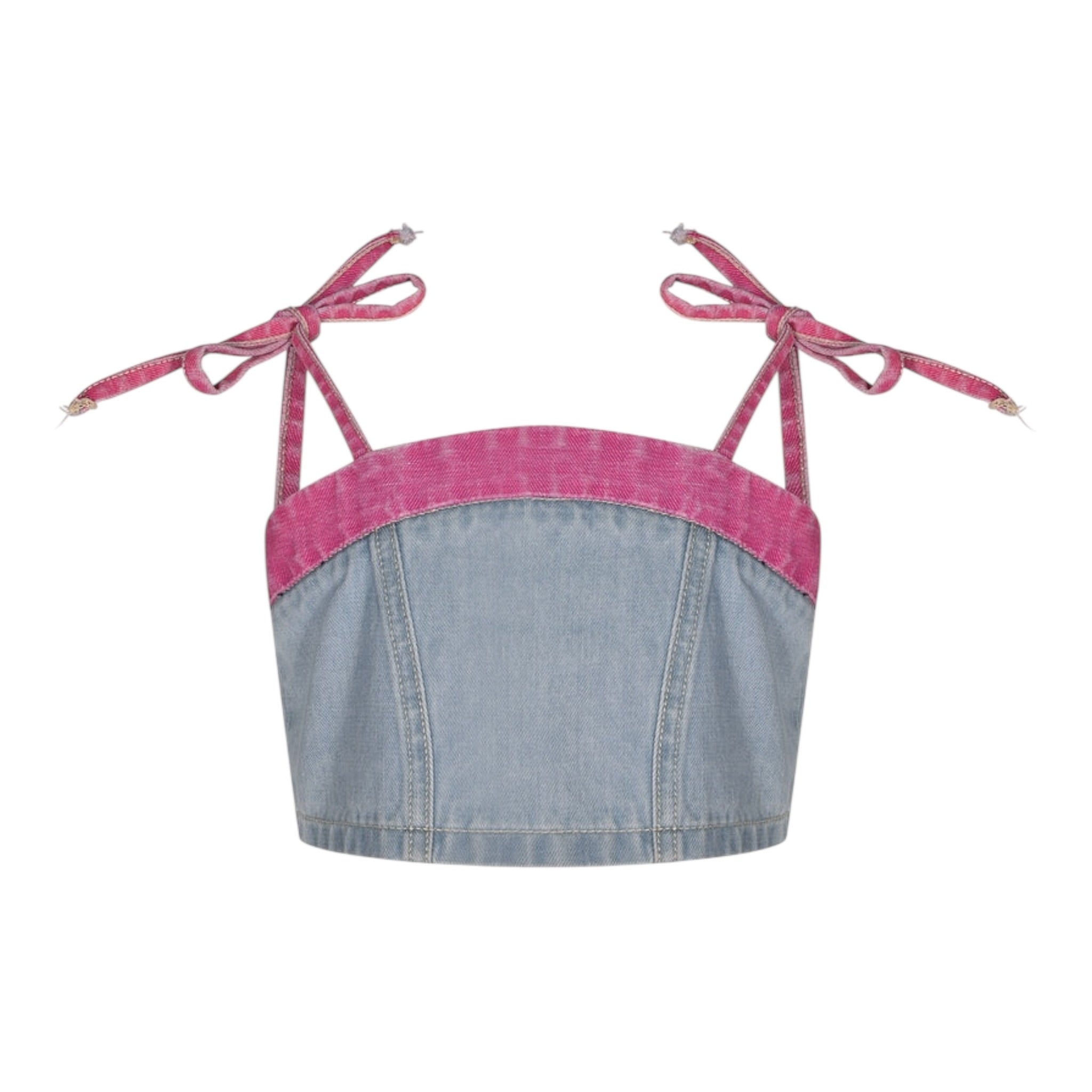 Marc Ellis Top tinta unita In Denim Azzurro per Bambina JMJTP01212 AZZURRO MARC ELLIS 