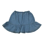 Marc Ellis Gonna In Denim Tinta Unita con Logo per Neonata JMNSK16792 AZZURRO MARC ELLIS 