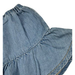 Marc Ellis Gonna In Denim Tinta Unita con Logo per Neonata JMNSK16792 AZZURRO MARC ELLIS 