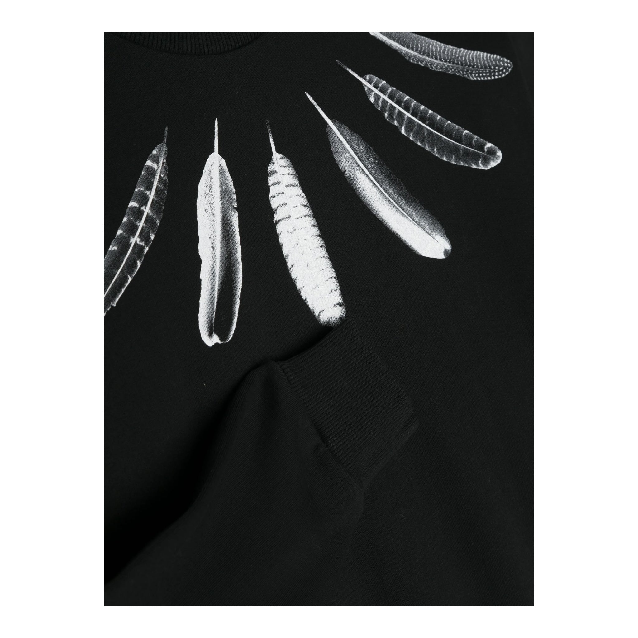 Marcelo Burlon Felpa Girocollo Tinta Unita con Stampa per Bambino CBB001F23 NERO MARCELO BURLON 