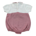 Marlu' Pagliaccetto Bicolore Mezza Manica per Neonata EB2323 BIANCO/ROSA MARLU' 