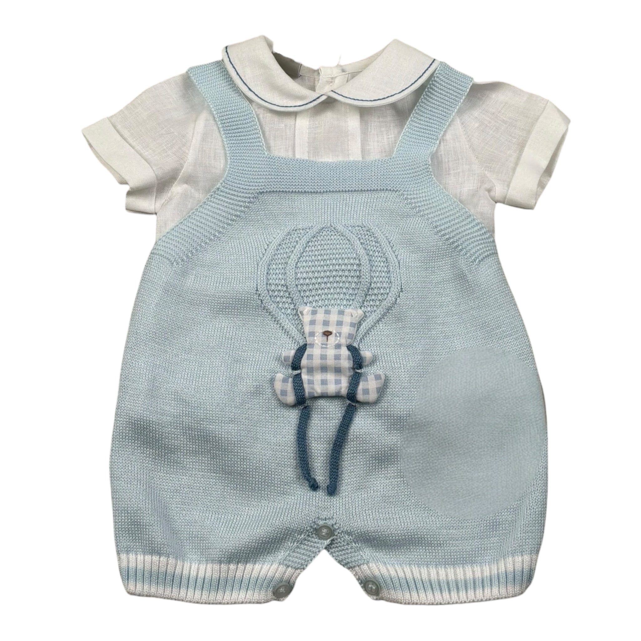 Marlu' Completo 2 Pezzi Camicia-Pagliaccetto per Neonato EB6730 AZZURRO MARLU' 