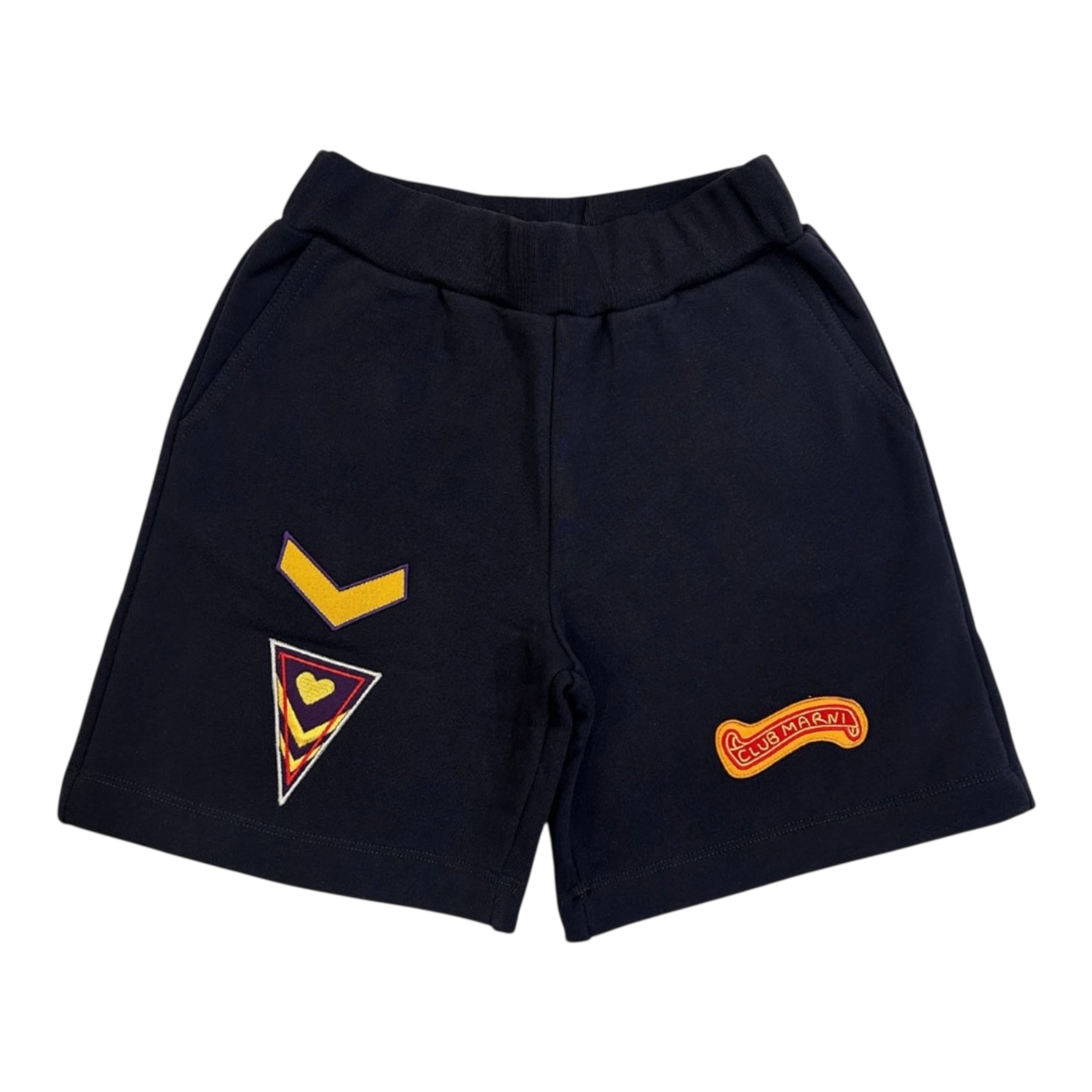 Marni Bermuda Felpa Tinta Unita con Logo per Bambino M01499 BLU MARNI 