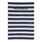 Max Mara T-Shirt Girocollo Fantasia A Righe con Logo per Bambina MX0162 BIANCO/BLU MAX MARA 