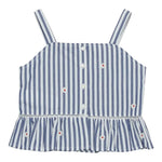 Max&Co. Top Tinta Unita con Fantasia A Righe per Bambina MX0120 BIANCO MAX&Co. 