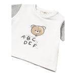 Mayoral T-Shirt Girocollo Tinta Unita con Stampa In Contrasto per Neonato 1037 BIANCO MAYORAL 