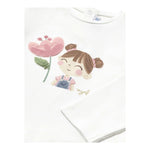 Mayoral Shirt Girocollo Tinta Unita con Stampa per Neonata 1050 BIANCO MAYORAL 