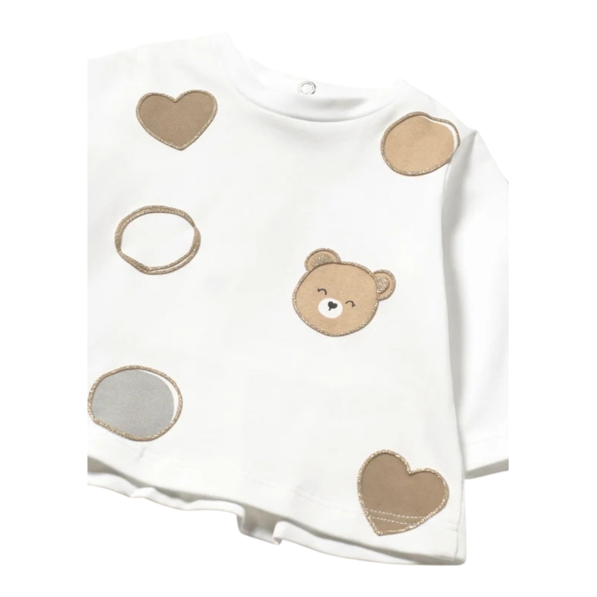 Mayoral T-Shirt Girocollo Tinta Unita con Stampa per Neonata 1071 BIANCO MAYORAL 