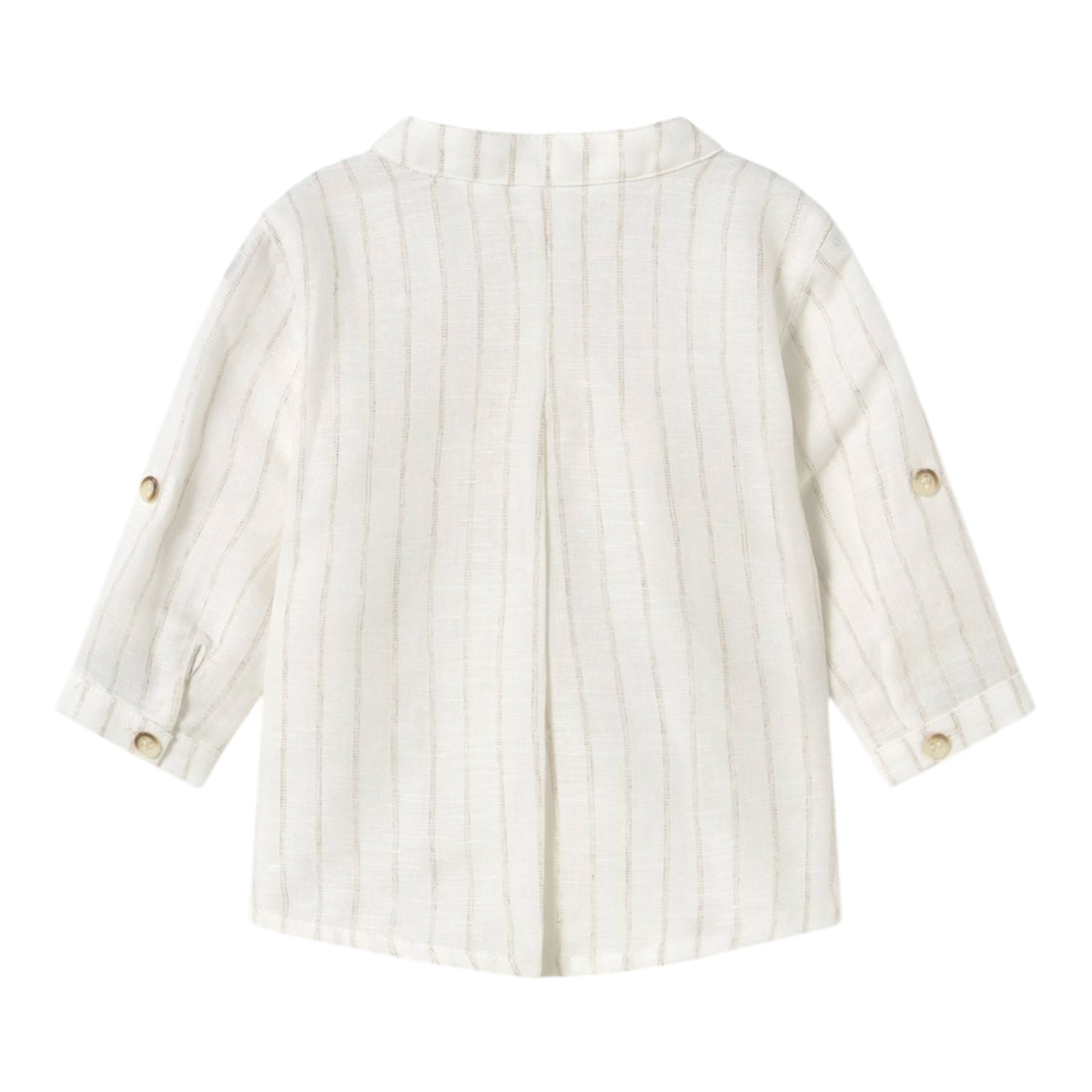 Mayoral Camicia tinta unita con Fantasia A Righe Panna per Neonato 11033X PANNA MAYORAL 